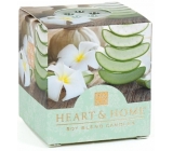 Heart & Home Soothing aloe Soy scented candle without packaging burns for up to 15 hours 53 g