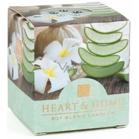 Heart & Home Soothing aloe Soy scented candle without packaging burns for up to 15 hours 53 g