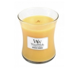 WoodWick Seaside Mimosa - Mimosa on the coast scented candle with wooden wick and lid glass medium 275 g