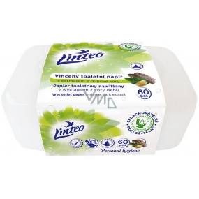 Linteo Satin moistened toilet paper with oak bark box of 60 pieces