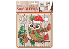 Plastic sticker 23x18 cm, owl 10354 7756