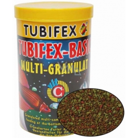 Tubifex Basic Multi Granulat full food for aquarium fish that stay at the bottom of the aquarium 125 ml