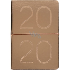 Albi Diary 2020 weekly metallic Rose Gold 19 x 13 x 0.7 cm