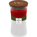 WoodWick Trilogy Winter Garland - Winter garland scented candle with wooden wick and lid glass large 609 g