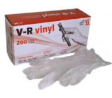 V-R Gloves Vinyl Disposable Powder-Free Ambidextrous Size XL Box of 200 Pieces