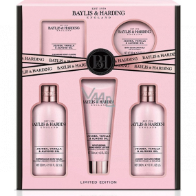 Baylis & Harding Jojoba, Vanilla and Almond oil cleansing gel 300 ml + body butter 100 ml + shower cream 300 ml + toilet soap 150 g + body lotion 130 ml, cosmetic set