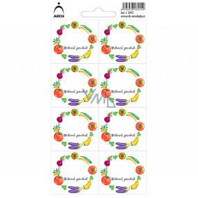 Arch Jar stickers Vegetables Natural product 8 labels 17 x 9 cm