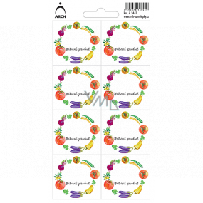 Arch Stickers for Canning Vegetables Natural Product 8 Labels 17 x 9 cm