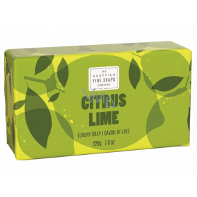Scottish Fine Soaps Citrus Lime luxury three times finely ground solid soap with a delicate scent 220 g