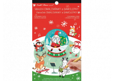 Christmas stickers and coloring book Santa 14 x 23 cm