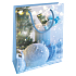 Nekupto Gift paper bag 14 x 11 x 6.5 cm Christmas blue flask WBS 1921 40