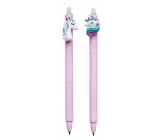 Colorino Rubber pen Unicorn purple, blue refill 0.5 mm 1 piece