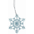 Wooden snowflake for hanging grey 10 cm