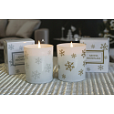 Lima Aroma Snowflake Apple and cinnamon scented candle silver, burning time 50 hours 175 g