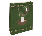Nekupto Gift paper bag 14 x 11 x 6,5 cm Christmas candle in a nut