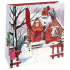 Nekupto Luxury paper gift bag 23 x 23 cm Christmas house and snowman