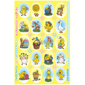 Arch Shaped stickers for Easter eggs pressed Chicken with flower 10 x 15 cm 20 pieces