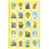 Arch Shaped stickers for Easter eggs pressed Chicken with flower 10 x 15 cm 20 pieces