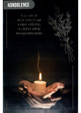 Nekupto Wishes Condolence Candle in hands 115 x 170 mm
