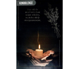 Nekupto Wishes Condolence Candle in hands 115 x 170 mm