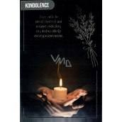 Nekupto Wishes Condolence Candle in hands 115 x 170 mm