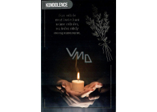 Nekupto Wishes Condolence Candle in hands 115 x 170 mm