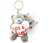 Me to You Teddy bear with heart Hug and Kisses plush keyring 10 cm
