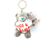Me to You Teddy bear with heart Hug and Kisses plush keyring 10 cm
