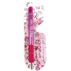 Nekupto Back To School pen pink I play sports, party, study