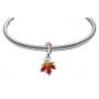 Charm Sterling silver 925 Autumn colours - autumn leaf, maple leaf, nature bracelet pendant