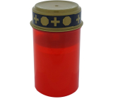 Admit Cemetery candle red with LED light and timer 12 x 6,5 cm