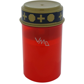 Admit Cemetery candle red with LED light and timer 12 x 6,5 cm
