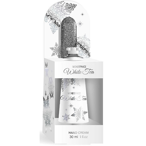 Idc Institute White Tea hand cream 30 ml + nail file, cosmetic set for women
