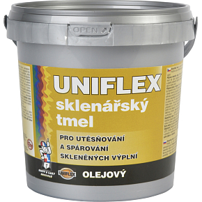 Uniflex oil-based glazier putty, repaintable, 6 kg Uniflex oil-based glazier putty, repaintable, 6 kg