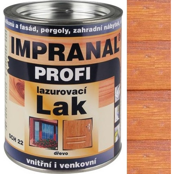 Impranal Profi thick-layer varnish for wooden surfaces in exteriors, interiors SCH 22 Teak 0.75 l