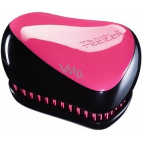 Tangle Teezer Compact Professional compact hair brush, Black & Pink black-pink