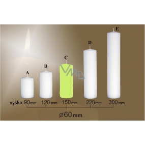 Lima Candle smooth light green cylinder 60 x 150 mm 1 piece