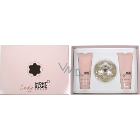 Montblanc Lady Emblem perfumed water 75 ml + body lotion 100 ml + shower gel 100 ml, gift set