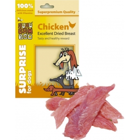 Huhubamboo Excellent Dried chicken breast natural meat delicacy for dogs 75 g