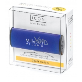 Millefiori Milano Icon Grape Cassis - Grapes and Blackcurrants car scent Classic dark blue smells up to 2 months 47 g