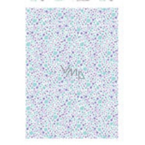 Ditipo Gift wrapping paper 70 x 200 cm Christmas white purple and turquoise stars