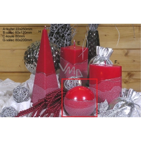 Lima Artic candle red ball 100 mm 1 piece