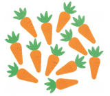 Self-adhesive felt carrots 5.5 cm 12 pieces