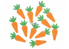 Self-adhesive felt carrots 5.5 cm 12 pieces