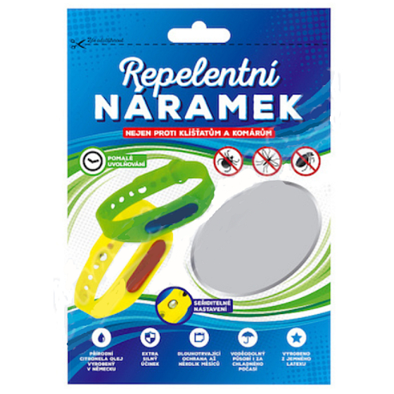 Repellent bracelet for mosquitoes, ticks of different colors 1 piece