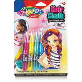 Colorino Metallic Hair Chalks 5 Colors 30 g