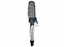 Hair comb round 25 x 4 cm silver 40450