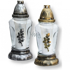 Rolchem Glass lamp with rose gold, silver 25 cm 32 hours 70 g Z-26 1 piece