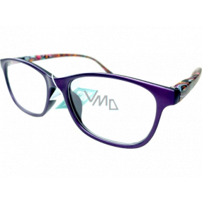 Berkeley Reading dioptric glasses +4 plastic purple, coloured side arms 1 piece MC2193