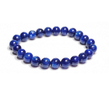 Kyanit blue bracelet elastic natural stone, ball 8 mm / 16-17 cm, stone link